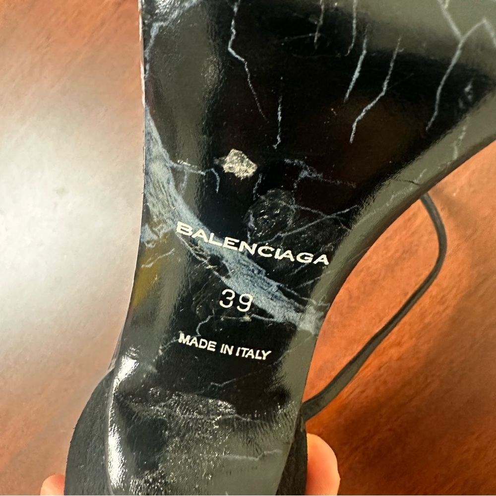 Balenciaga Paris Stilettos Marble Heels Italy Cocktail Party Womens Size 39 - Picture 4 of 13